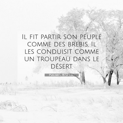 Psaumes 78:52 LSG Image du verset biblique