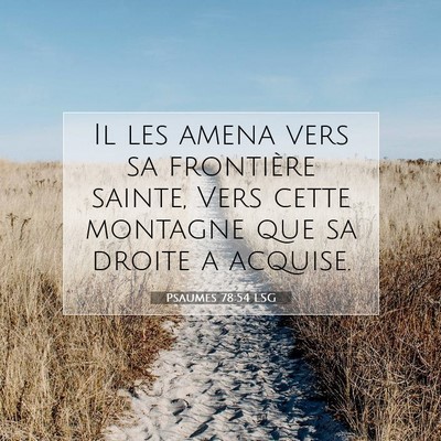 Psaumes 78:54 LSG Image du verset biblique