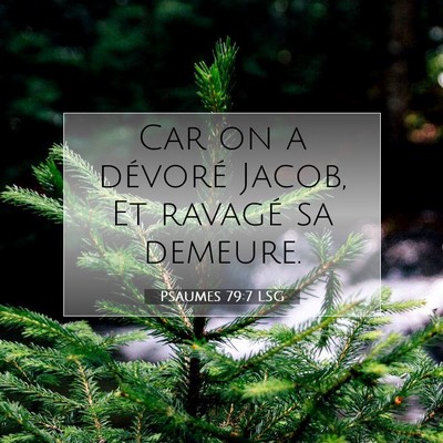 Psaumes 79:7 LSG Image du verset biblique