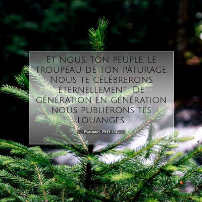 Psaumes 79:13 LSG Image du verset biblique