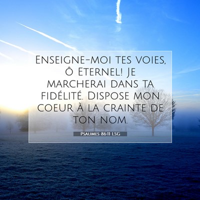 Psaumes 86:11 LSG Image du verset biblique