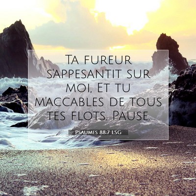 Psaumes 88:7 LSG Image du verset biblique