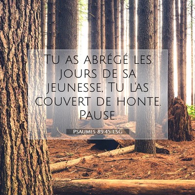 Psaumes 89:45 LSG Image du verset biblique