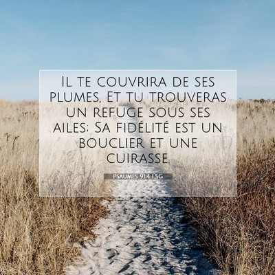 Psaumes 91:4 LSG Image du verset biblique