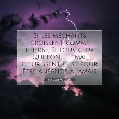 Psaumes 92:7 LSG Image du verset biblique