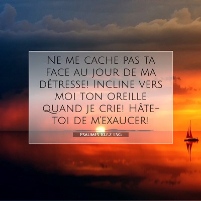 Psaumes 102:2 LSG Image du verset biblique