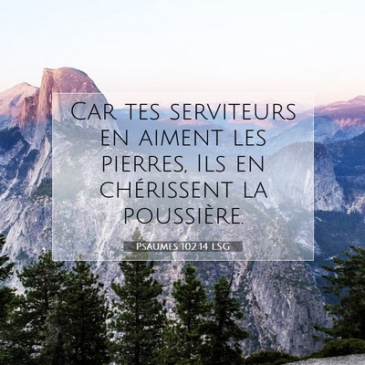 Psaumes 102:14 LSG Image du verset biblique