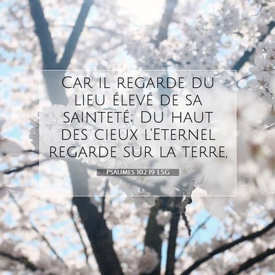 Psaumes 102:19 LSG Image du verset biblique