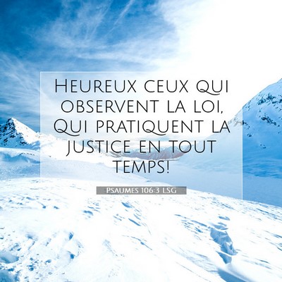 Psaumes 106:3 LSG Image du verset biblique