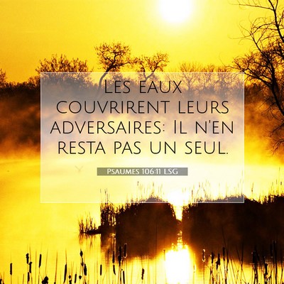 Psaumes 106:11 Verset biblique expliqué