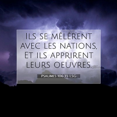 Psaumes 106:35 LSG Image du verset biblique