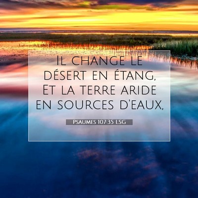 Psaumes 107:35 Verset biblique expliqué