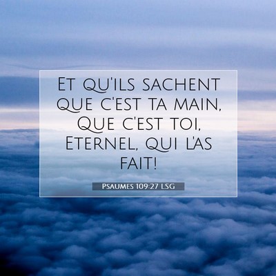 Psaumes 109:27 Verset biblique expliqué