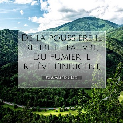 Psaumes 113:7 LSG Image du verset biblique