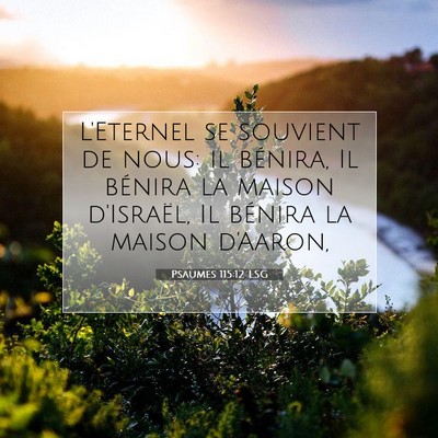 Psaumes 115:12 LSG Image du verset biblique