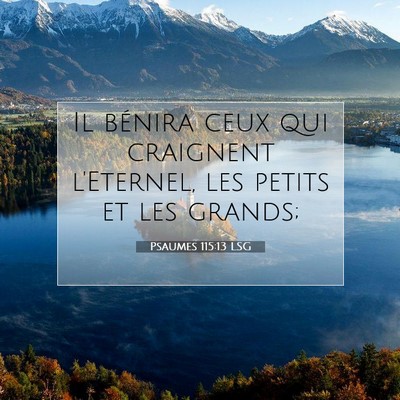 Psaumes 115:13 LSG Image du verset biblique