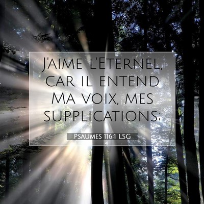 Psaumes 116:1 Verset biblique expliqué