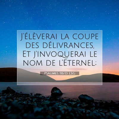 Psaumes 116:13 LSG Image du verset biblique