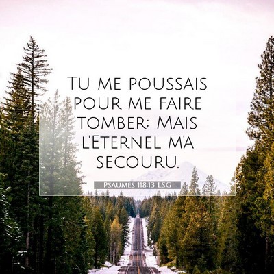 Psaumes 118:13 LSG Image du verset biblique