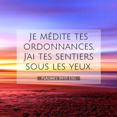 Psaumes 119:15 Verset biblique expliqué