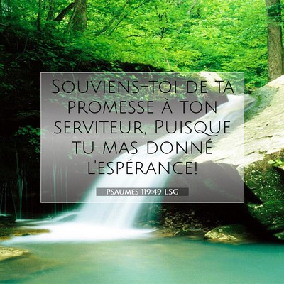 Psaumes 119:49 LSG Image du verset biblique