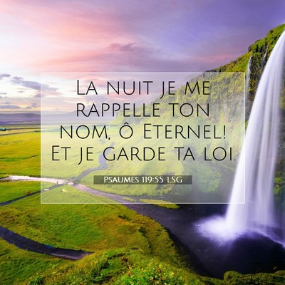 Psaumes 119:55 LSG Image du verset biblique