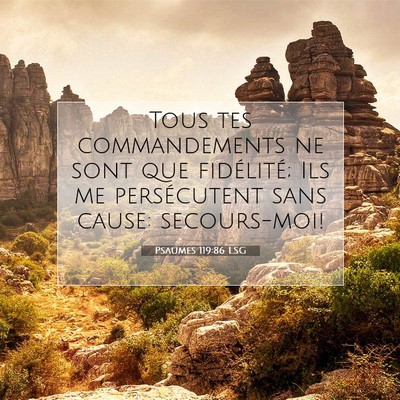 Psaumes 119:86 LSG Image du verset biblique