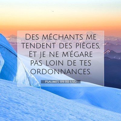 Psaumes 119:110 LSG Image du verset biblique