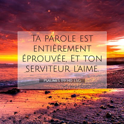 Psaumes 119:140 LSG Image du verset biblique