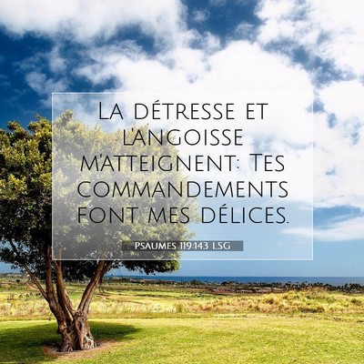 Psaumes 119:143 LSG Image du verset biblique