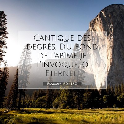 Psaumes 130:1 LSG Image du verset biblique