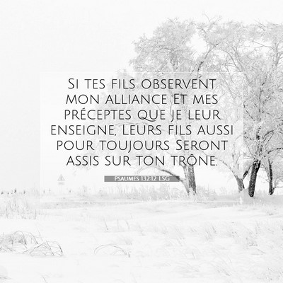 Psaumes 132:12 LSG Image du verset biblique