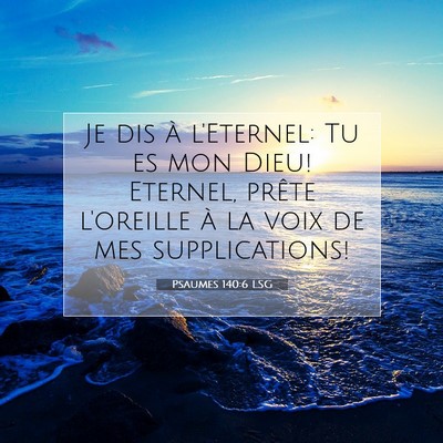 Psaumes 140:6 LSG Image du verset biblique