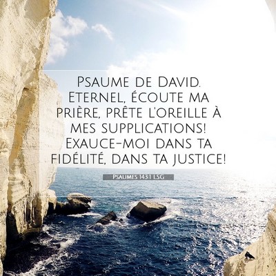 Psaumes 143:1 Verset biblique expliqué