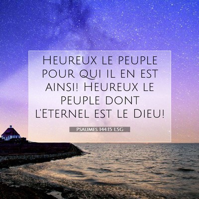 Psaumes 144:15 LSG Image du verset biblique