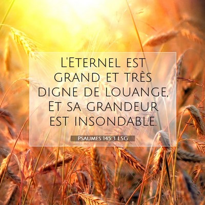 Psaumes 145:3 Verset biblique expliqué