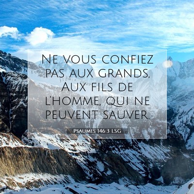 Psaumes 146:3 Verset biblique expliqué