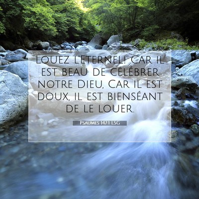 Psaumes 147:1 LSG Image du verset biblique