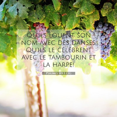 Psaumes 149:3 LSG Image du verset biblique