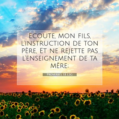 Proverbes 1:8 LSG Image du verset biblique