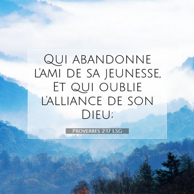 Proverbes 2:17 LSG Image du verset biblique