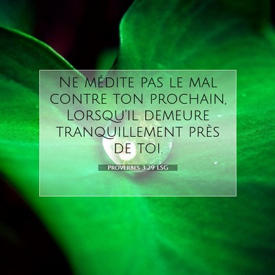 Proverbes 3:29 Verset biblique expliqué