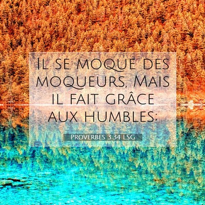 Proverbes 3:34 LSG Image du verset biblique