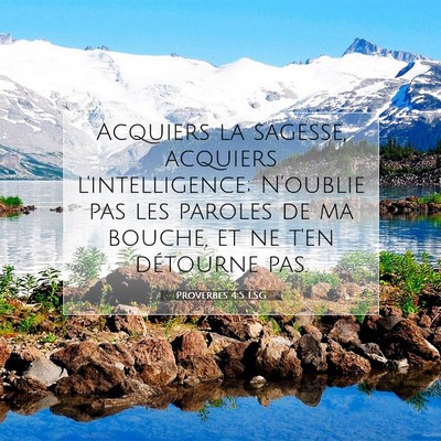 Proverbes 4:5 LSG Image du verset biblique