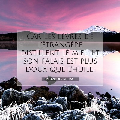 Proverbes 5:3 Verset biblique expliqué