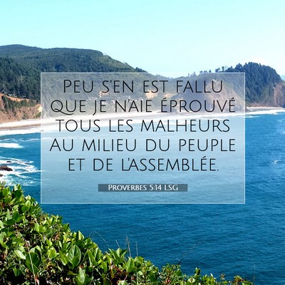 Proverbes 5:14 Verset biblique expliqué