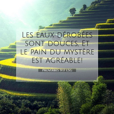 Proverbes 9:17 Verset biblique expliqué