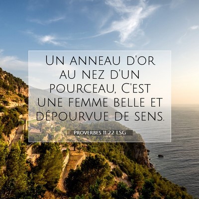 Proverbes 11:22 LSG Image du verset biblique