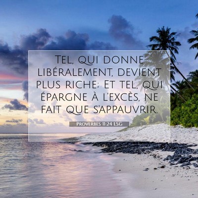 Proverbes 11:24 Verset biblique expliqué