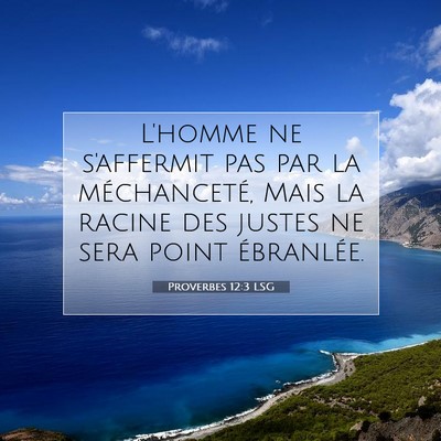 Proverbes 12:3 Verset biblique expliqué